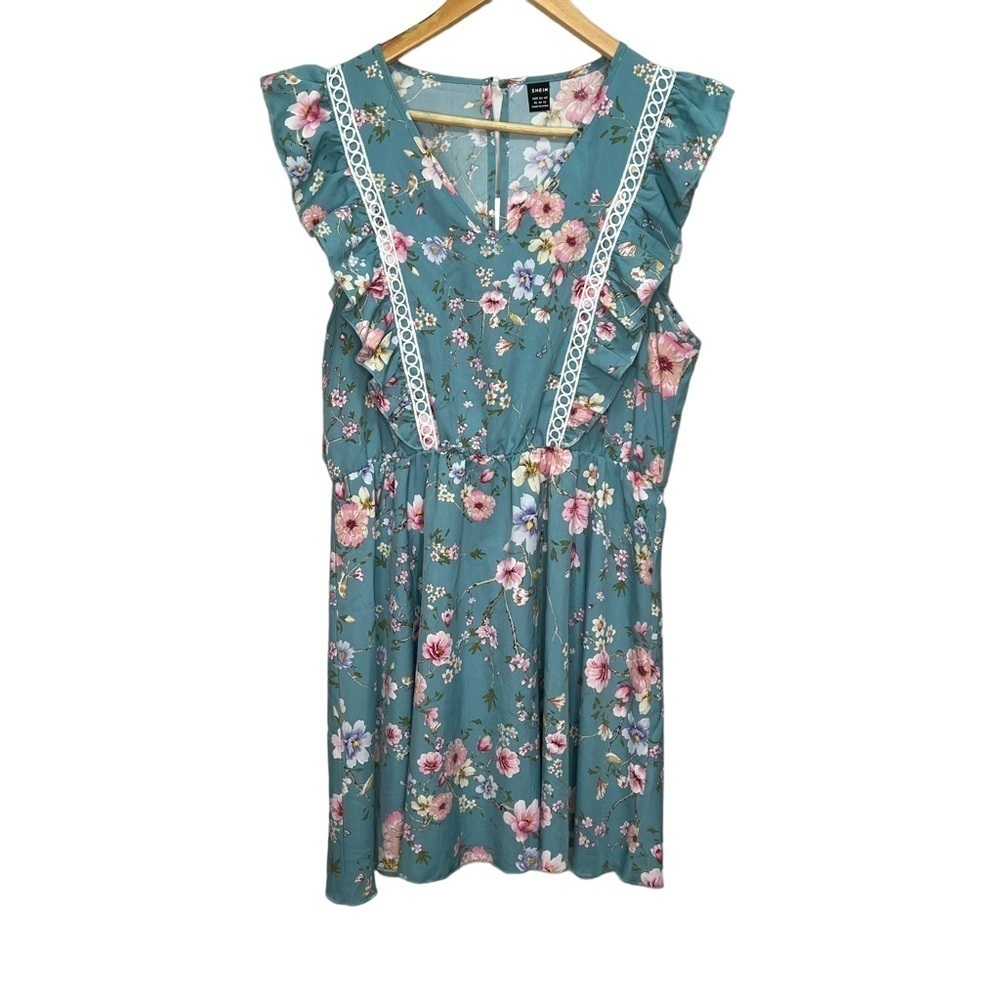 Shein Floral Vneck Lightweight Dress Size XL